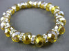 YELLOW CRYSTAL VENETIAN GLASS STRETCH BRACELET CZs JUST BEAUTIFUL!