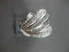 ESTATE LARGE 1.45CT DIAMOND 18KT WHITE GOLD 3D ROUND & BAGUETTE HEART SHAPE RING