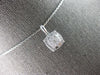.43CT DIAMOND 14KT WHITE GOLD ROUND & BAGUETTE CLUSTER FILIGREE FLOATING PENDANT