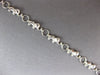LONG 14K WHITE GOLD MATTE & SHINY MULTI ELEPHANT HEART FUN ANKLE BRACELET #27569
