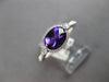 1.28CT DIAMOND & AAA AMETHYST 14KT WHITE GOLD 3D OVAL & ROUND FILIGREE LOVE RING