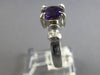 1.52CT DIAMOND & AAA AMETHYST 14KT WHITE GOLD 3D CUSHION & ROUND ENGAGEMENT RING