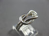 .50CT DIAMOND 14KT WHITE GOLD CLASSIC SOLITAIRE ROUND LOVE KNOT UNISEX FUN RING