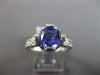 1.84CT DIAMOND & AAA TANZANITE 18KT WHITE GOLD 3D ROUND 4 PRONG ENGAGEMENT RING