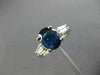 ESTATE LARGE 2.6CT DIAMOND & AAA KASHMIR SAPPHIRE 14K WHITE GOLD ENGAGEMENT RING
