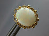 ESTATE LARGE AAA OPAL 14KT YELLOW GOLD OVAL FILIGREE FLOWER STUD EARRINGS #27496
