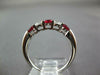 1.03CT DIAMOND & AAA RUBY 18KT WHITE GOLD ROUND 4mm SHARE PRONG ANNIVERSARY RING