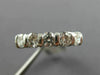 ESTATE 1.08CT DIAMOND PLATINUM CLASSIC 5 STONE CHANNEL ANNIVERSARY RING #19288