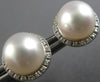 ESTATE .10CT DIAMOND & AAA SOUTH SEA PEARL 14KT WHITE GOLD HALO 3D STUD EARRINGS