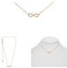 .15CT DIAMOND 14KT ROSE GOLD 3D ROUND CLASSIC INFINITY ADJUSTABLE LOVE NECKLACE