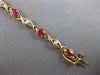 2.66CT DIAMOND & AAA RUBY 14KT YELLOW GOLD ROUND & OVAL XO LOVE TENNIS BRACELET