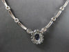 1.30CT DIAMOND & AAA TANZANITE 14KT WHITE GOLD 3D CLASSIC FLOWER LOVE NECKLACE