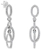 .78CT DIAMOND 18KT WHITE GOLD 3D OVAL LOVE KNOT BY THE YARD FUN HANGING EARRINGS