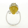 LARGE 3.3CT WHITE & FANCY YELLOW DIAMOND 18K 2 TONE GOLD MARQUISE SHAPE FUN RING