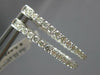 1.50CT DIAMOND 14KT WHITE GOLD CLASSIC 2MM INSIDE OUT OVAL HOOP HANGING EARRINGS