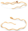 ESTATE .50CT DIAMOND & AAA RUBY 14KT ROSE GOLD 3D CUFF SNAKE BANGLE BRACELET