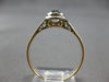ANTIQUE .85CT OLD MINE DIAMOND 14KT 2 TONE GOLD SOLITAIRE ENGAGEMENT RING #27990