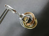 ESTATE .62CT DIAMOND 14KT TRI COLOR GOLD LOVE KNOT TRINITY FUN HANGING EARRINGS