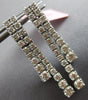 ESTATE LARGE 2.30CT DIAMOND 14KT WHITE GOLD 3D JOURNEY DOUBLE BAR FUN HANGING EARRINGS