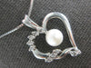 .35CT DIAMOND & AAA SOUTH SEA PEARL 14KT WHITE GOLD OPEN HEART FLOATING PENDANT