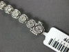 WIDE 2.07CT DIAMOND 14KT WHITE GOLD CLUSTER BEZEL PRONG CLASSIC TENNIS BRACELET