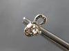 ESTATE .18CT DIAMOND 14KT WHITE GOLD 3D INFINITY FUN STUD EARRINGS