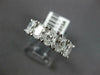 WIDE 1.71CT DIAMOND 18K WHITE GOLD OVAL & ROUND 5 STONE WEDDING ANNIVERSARY RING