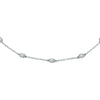 .20CT DIAMOND 14KT WHITE GOLD 3D CLASSIC ROUND BEZEL BY THE YARD LOVE BRACELET