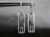 .92CT DIAMOND & AAA AQUAMARINE 14KT WHITE GOLD 3D EMERALD CUT & ROUND EARRINGS