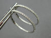 .65CT DIAMOND 14KT WHITE GOLD 3D CLASSIC 1.5MM INSIDE OUT HOOP HANGING EARRINGS