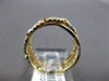 LARGE .69CT DIAMOND 14KT YELLOW GOLD 3D OVAL LINK CRISS CROSS INFINITY LOVE RING