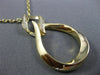ESTATE LARGE .07CT DIAMOND 18KT YELLOW GOLD TEAR DROP INFINITY FLOATING PENDANT