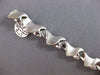 ESTATE WIDE 14KT WHITE GOLD 3D MATTE & SHINY BUTTERFLY V SHAPE FUN BRACELET
