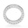 WIDE 3.01CT DIAMOND 18KT WHITE GOLD ROUND & BAGUETTE ETERNITY ANNIVERSARY RING