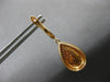 LARGE .96CT WIHTE & PINK DIAMOND 18KT WHITE & ROSE GOLD PAVE TEAR DROP EARRINGS