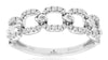 ESTATE .25CT DIAMOND 14KT WHITE GOLD 3D CLASSIC SQUARE LOVE KNOT FRIENDSHIP RING