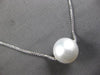 ESTATE AAA SOUTH SEA PEARL 18KT WHITE GOLD 3D CLASSIC SOLITAIRE FLOATING PENDANT