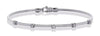ESTATE .23CT DIAMOND 14K WHITE GOLD 3D ROUND 5 STONE FLEXIBLE SNAKE FUN BRACELET