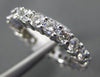 3.0CT ROUND DIAMOND 14K WHITE GOLD 3D SHARE PRONG ETERNITY ANNIVERSARY RING 1352