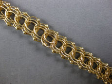 ANTIQUE LARGE AND LONG 14KT YELLOW GOLD 3D CLASSIC CHARM BRACELET