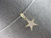 ESTATE .15CT DIAMOND 14KT YELLOW GOLD 3D CLASSIC STAR LOVE FLOATING PENDANT