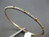 .87CT DIAMOND 14KT WHITE & ROSE GOLD ROUND BY THE YARD FLEXIBLE BANGLE BRACELET