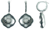 1.18CT WHITE & BLACK DIAMOND 14KT WHITE GOLD GEOMETRICAL FUN LEVERBACK EARRINGS