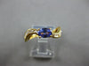 1.0CT DIAMOND & AAA TANZANITE 18K YELLOW GOLD OVAL & EMERALD CUT FUN RING #28032