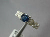1.33CT DIAMOND & AAA SAPPHIRE 14KT WHITE GOLD ROUND MULTI FLOWER ENGAGEMENT RING