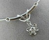 ESTATE .10CT DIAMOND PLATINUM SOLITAIRE DROP FLOWER NECKLACE BEAUTIFUL!! #9487