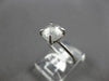 1.55CT SALT & PEPPER DIAMOND 18K WHITE GOLD 3D SOLITAIRE CUSHION ENGAGEMENT RING