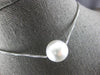 ESTATE AAA SOUTH SEA PEARL 18KT WHITE GOLD 3D CLASSIC SOLITAIRE FLOATING PENDANT
