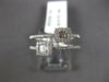 .43CT DIAMOND 14K WHITE GOLD ROUND & BAGUETTE DOUBLE SQUARE CRISS CROSS FUN RING