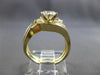 1.07CT DIAMOND 14KT YELLOW GOLD 3D ROUND & MARQUISE ENGAGEMENT RING SET #27792